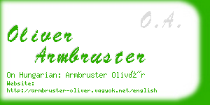 oliver armbruster business card